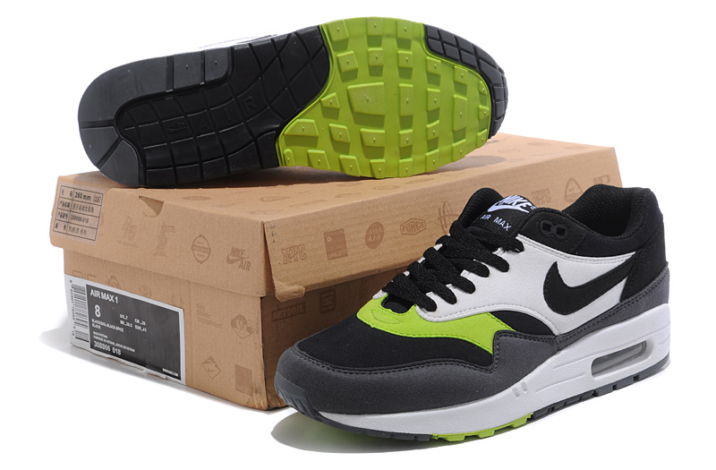 New Men'S Nike Air Max Greenyellow/Black/White